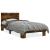 Cadru de pat, stejar fumuriu 100x200 cm lemn prelucrat și metal GartenMobel Dekor
