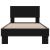 Cadru de pat, negru, 90x190 cm, lemn prelucrat și metal GartenMobel Dekor