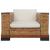 Set de canapele cu perne, 2 piese, maro, ratan natural GartenMobel Dekor