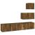 Set dulapuri TV, 4 piese, stejar fumuriu, lemn prelucrat GartenMobel Dekor