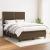 Pat continental cu saltea, maro închis, 140x200 cm, textil GartenMobel Dekor