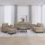 Set de canapele cu perne, 4 piese, cappuccino, piele ecologică GartenMobel Dekor