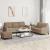Set de canapele cu perne, 3 piese, cappuccino, piele ecologică GartenMobel Dekor