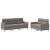 Set de canapea cu perne, 2 piese, gri taupe, material textil GartenMobel Dekor