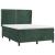 Pat box spring cu saltea, verde închis, 140x190 cm, catifea GartenMobel Dekor
