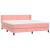 Pat box spring cu saltea, roz, 180x200 cm, catifea GartenMobel Dekor