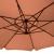 Set Umbrela Mare pentru Terasa sau Gradina cu Suport Articulat Reglabil, Diametru 350cm, Culoare Maro