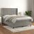 Pat box spring cu saltea, gri deschis, 140x200 cm, catifea GartenMobel Dekor