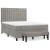 Pat box spring cu saltea, gri deschis, 140x200 cm, catifea GartenMobel Dekor