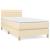 Pat box spring cu saltea, crem, 90x190 cm, textil GartenMobel Dekor