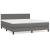 Pat box spring cu saltea, gri, 180x200 cm, piele ecologică GartenMobel Dekor