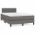 Pat box spring cu saltea, gri, 120x200 cm, piele ecologică GartenMobel Dekor