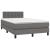 Pat box spring cu saltea, gri, 120x200 cm, piele ecologică GartenMobel Dekor