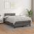 Pat box spring cu saltea, gri, 120x200 cm, piele ecologică GartenMobel Dekor