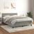 Pat box spring cu saltea, gri deschis, 140x200 cm, catifea GartenMobel Dekor