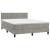Pat box spring cu saltea, gri deschis, 140x200 cm, catifea GartenMobel Dekor
