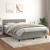 Pat box spring cu saltea, gri deschis, 140x200 cm, catifea GartenMobel Dekor