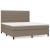 Pat box spring cu saltea, gri taupe, 160x200 cm material textil GartenMobel Dekor