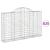 Coșuri gabion arcuite 25 buc. 200x30x120/140 cm fier galvanizat GartenMobel Dekor