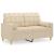 Canapea cu 2 locuri cu pernuțe, crem, 120 cm, textil GartenMobel Dekor