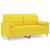 Canapea cu 2 locuri cu pernuțe, galben deschis, 140 cm, textil GartenMobel Dekor