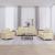 Set de canapele cu perne, 3 piese, crem, textil GartenMobel Dekor