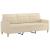 Set de canapele cu perne, 3 piese, crem, textil GartenMobel Dekor