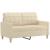 Set de canapele cu perne, 3 piese, crem, textil GartenMobel Dekor