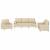 Set de canapele cu perne, 3 piese, crem, textil GartenMobel Dekor