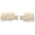 Set de canapele cu perne, 2 piese, crem, material textil GartenMobel Dekor