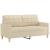 Set de canapele cu perne, 2 piese, crem, material textil GartenMobel Dekor
