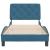 Cadru de pat cu tăblie, albastru, 90x200 cm, catifea GartenMobel Dekor