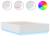 Cadru de pat cu lumini LED, alb, 135x190 cm, lemn prelucrat GartenMobel Dekor