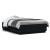 Cadru de pat cu lumini LED, negru, 135x190 cm, lemn prelucrat GartenMobel Dekor
