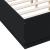 Cadru de pat cu lumini LED, negru, 135x190 cm, lemn prelucrat GartenMobel Dekor