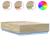 Cadru de pat cu LED stejar sonoma 135x190 cm lemn prelucrat GartenMobel Dekor
