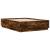 Cadru de pat cu LED stejar fumuriu 135x190 cm lemn prelucrat GartenMobel Dekor