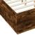 Cadru de pat cu LED stejar fumuriu 135x190 cm lemn prelucrat GartenMobel Dekor