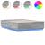 Cadru de pat cu LED, gri sonoma, 135x190 cm, lemn prelucrat GartenMobel Dekor