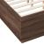 Cadru de pat cu LED, stejar maro, 135x190 cm, lemn prelucrat GartenMobel Dekor