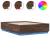Cadru de pat cu LED, stejar maro, 135x190 cm, lemn prelucrat GartenMobel Dekor