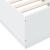 Cadru de pat cu LED, alb, 75x190 cm, lemn prelucrat GartenMobel Dekor