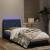 Cadru de pat cu lumini LED, gri închis, 90x190 cm, catifea GartenMobel Dekor