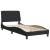 Cadru de pat cu lumini LED, negru, 90x190 cm, catifea GartenMobel Dekor