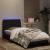 Cadru de pat cu lumini LED, negru, 90x200 cm, catifea GartenMobel Dekor