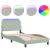 Cadru de pat cu lumini LED, gri deschis, 100x200 cm, catifea GartenMobel Dekor