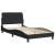 Cadru de pat cu lumini LED, negru, 100x200 cm, catifea GartenMobel Dekor