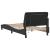 Cadru de pat cu lumini LED, negru, 100x200 cm, catifea GartenMobel Dekor