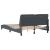 Cadru de pat cu lumini LED, gri închis, 140x190 cm, catifea GartenMobel Dekor