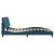 Cadru de pat cu lumini LED, albastru, 160x200 cm, catifea GartenMobel Dekor